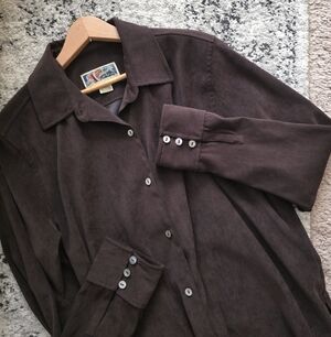 Vintage 90s Faux Suede Collared Button Up Womens XL Western Chic La Cabana